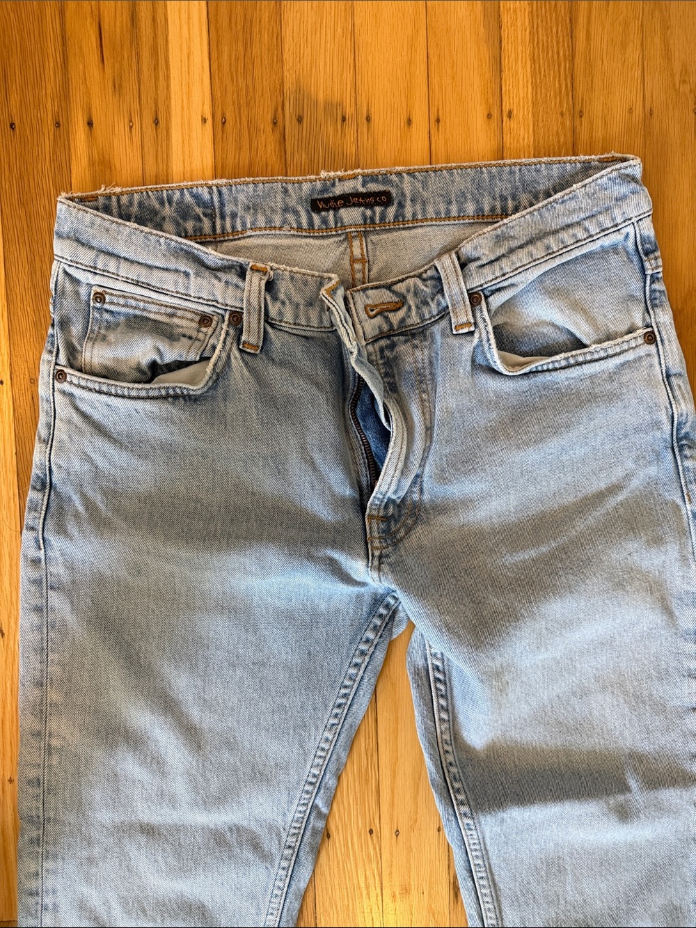 Nudie Jeans Lean Dean Light Wash Slim Tapered Jeans 32x31